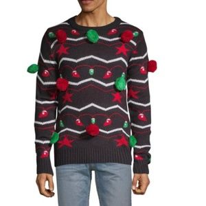 American Stitch "It's Lit" Pom-Pom Holiday Sweater